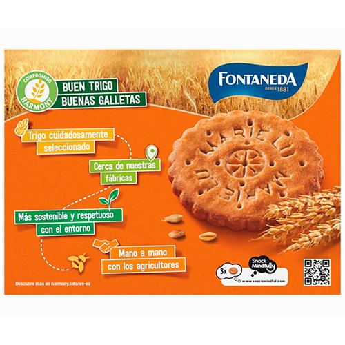 MARIE LU FONTANEDA Galletas María desayuno integrales  520 g.
