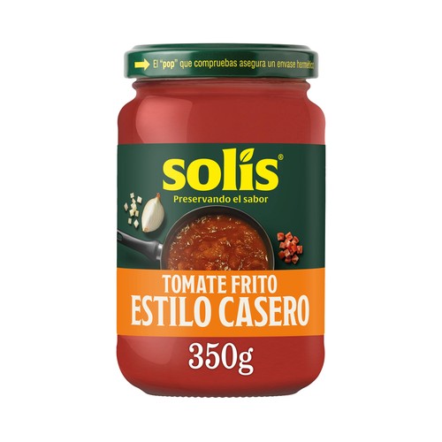 SOLÍS Tomate frito estilo casero, sabor 100 natural frasco 350 g.