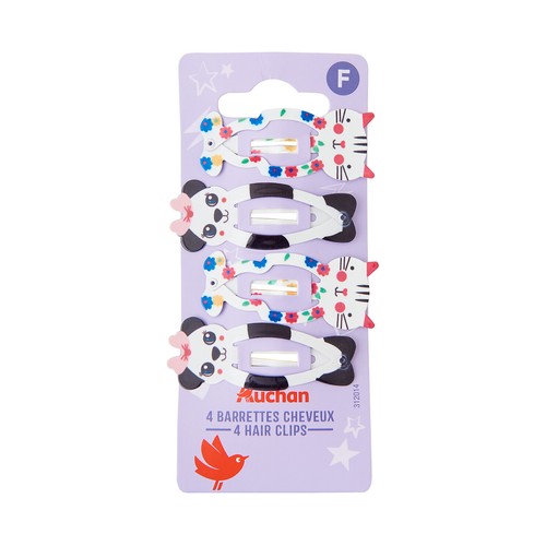 PRODUCTO ALCAMPO Pasadores infantiles de pelo metálicos 4 uds.