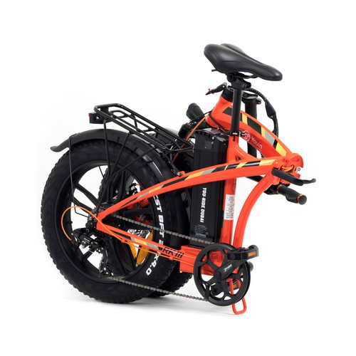  Bicicleta eléctrica YOUIN You-Ride Dubai, color naranja, 250W, 7 velocidades, ruedas 20”, autonomía 35-45km.