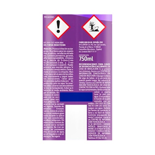 KH-7 Desinfectante insecticida fregasuelos con aroma a lavanda 750 ml