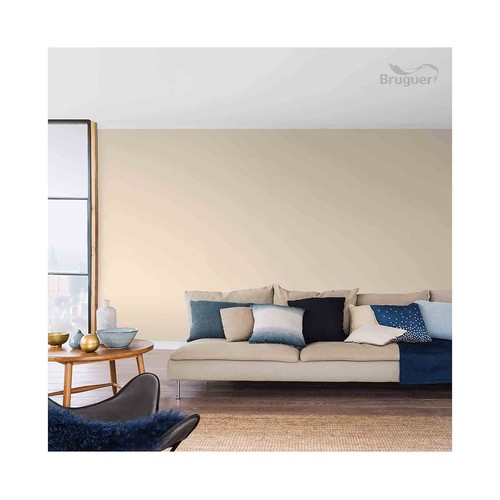 Pintura para paredes monocapa BRUGUER Colores del mundo Egipto Ocre Suave, 4L.