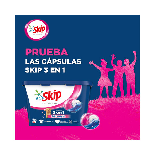 SKIP Detergente en cápsulas fragrancia Mimosín SKIP ULTIMATE 22 lav.