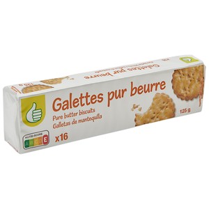 Imagen de PRODUCTO ECONÓMICO ALCAMPO Galletas de mantequilla 125 g.