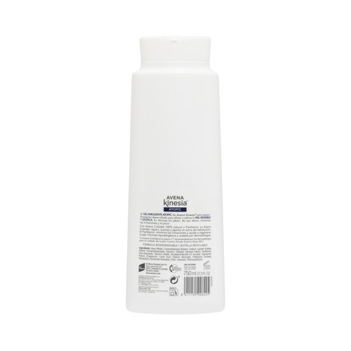 AVENA KINESIA Atopic Gel emoliente sin jabón y con avena coloidal, para pieles sensibles y atópicas 750 ml.