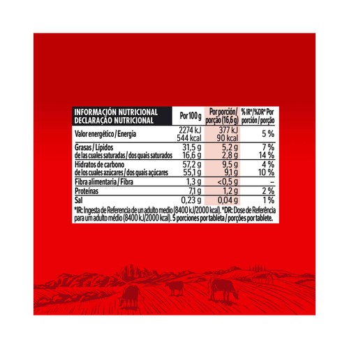 NESTLE Extrafino Chocolate relleno dulce de leche 83 g.