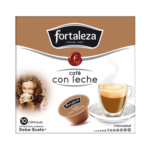 FORTALEZA Café en cápsulas con leche I7, 10 uds.