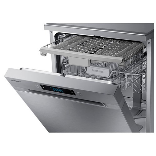 Lavavajillas SAMSUNG DW60M6050FS capacidad: 14 servicios, clasificación energética: E, 3ª bandeja, H: 84,5cm, A: 59,8cm, F: 60cm.