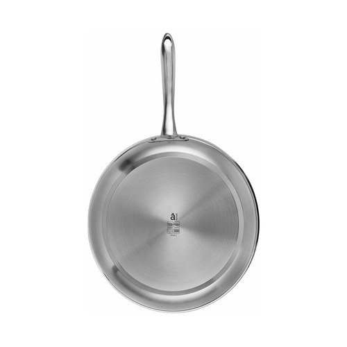 Sartén profesional de acero inoxidable sin antiadherente apta para inducción, 32cm. ACTUEL.