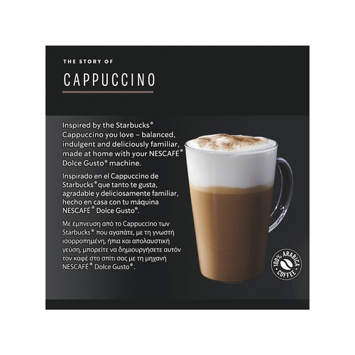 STARBUCKS Café en cápsulas cappuccino 6 uds.