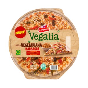 Imagen de CAMPOFRÍO Vegalia Pizza barbacoa con poteina vegetal, verduras asadas y queso Mozzarella 360 g.