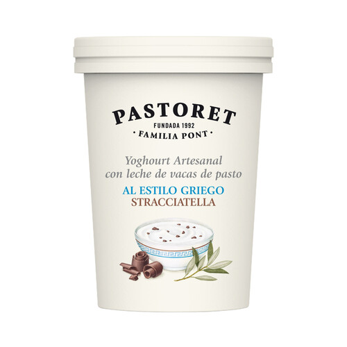 PASTORET Yogur estilo griego con stracciatella 500 ml.