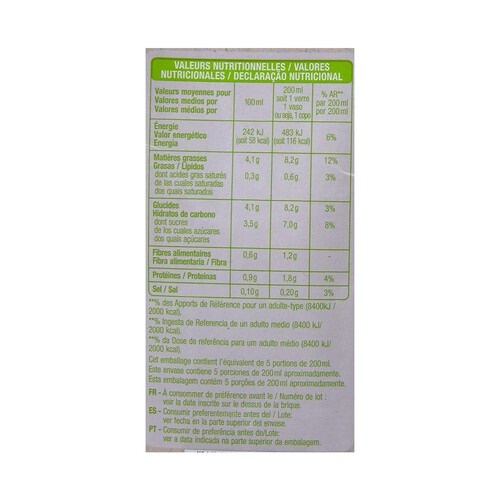 ALCAMPO ECOLÓGICO Bebida de avellana ALCAMPO ECOLÓGICO 1 l.