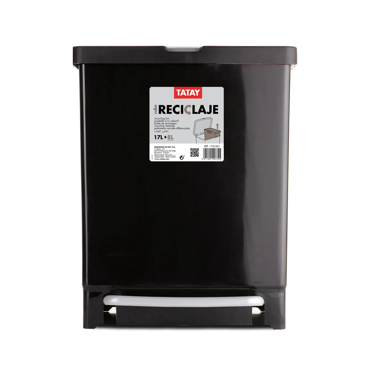 Cubo de basura con espacio para reciclar capacidad el cubo 17l + 8l de la cubeta que se extrae