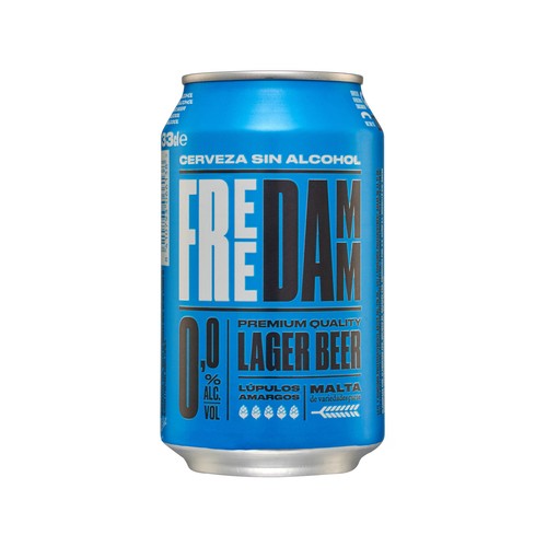 Cerveza sin alcohol FREE DAMM 33 cl.