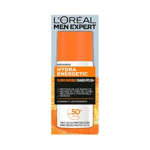 L´ORÉAL PARIS Men expert hyda energetic Fluido ultraligero no graso de uso diario con FPS 50+ 50 ml.