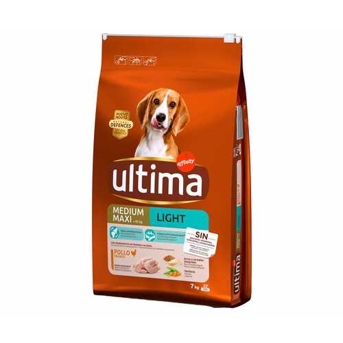 ULTIMA Comida para perro a base de pollo y arroz ÚLTIMA Light Affinity 7 kilogr,