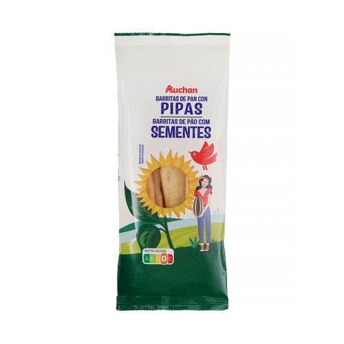Barrritas de pan con pipas en aceite de girasol PRODUCTO ALCAMPO 90 g.