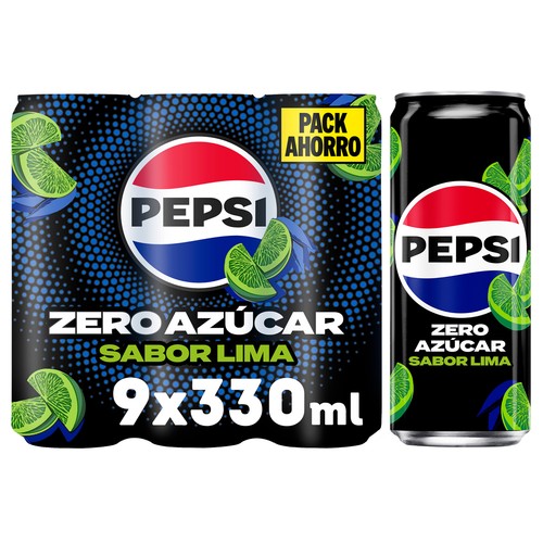 PEPSI Lima Zero azúcar pack de 9 uds. x 33 cl.