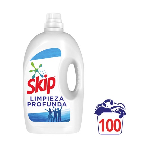 SKIP Active clean Detergente líquido para una limpieza profunda incluso en agua fria 100 ds.
