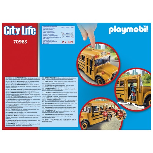 PLAYMOBIL City Life 70983 Autobús Escolar 46 Piezas +4 Años