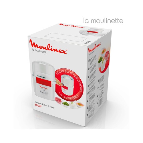 Picadora MOULINEX 1, 2, 3 AD560120, 800W, capacidad 200g.