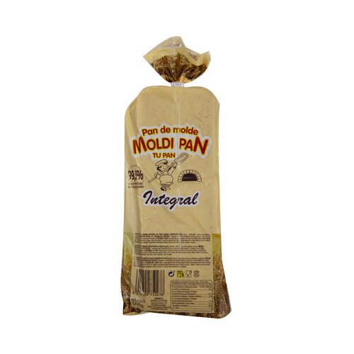 MOLDIPAN Pan de molde elaborado con harina integral grano completo (54%) 500 g.