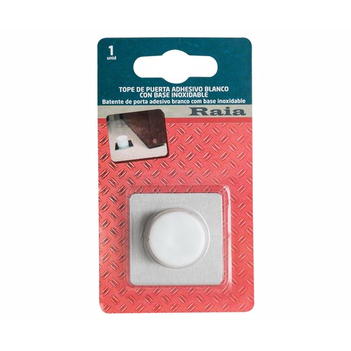 Tope de puerta adhesivo en color blanco, ARREGUI.
