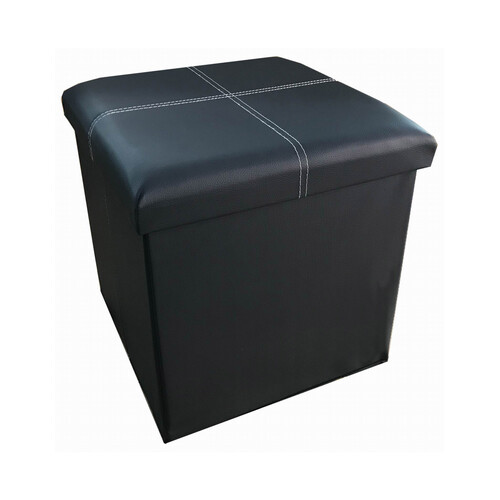 Puf de poliuretano cuadrado plegable con estructura de MDF y relleno de esponja disponible en colores surtidos, DECORACIÓN.
