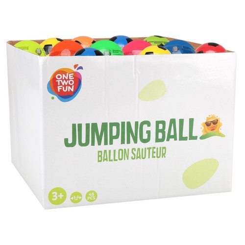 Pelota saltarina 5,6cm color surtido,  ONE TWO FUN.