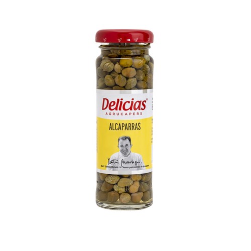 DELICIAS Alcaparras en vinagre de vino de Jerez frasco de 65 g.