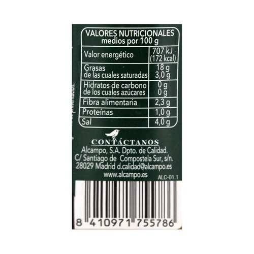 PRODUCTO ALCAMPO Collection Aceitunas verdes manzanilla sin hueso 150 g.