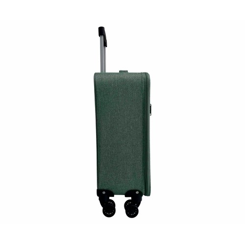 Maleta de cabina flexible con 8 ruedas, color verde, 55 cm AIRPORT ALCAMPO.