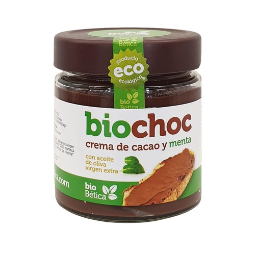 BIOCHOC Crema de cacao y menta ecológica 200 G.