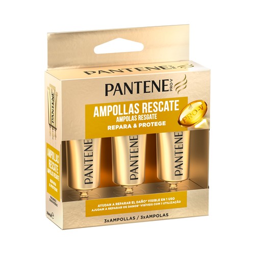 PANTENE Repara & protege Tratamiento intensivo en ampollas para cabellos teñidos o dañados 3 x 15 ml