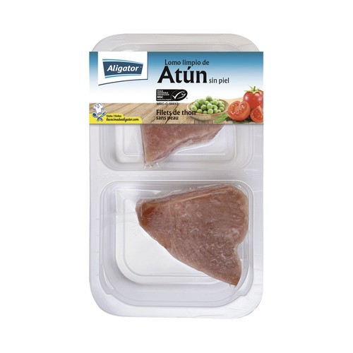 ALIGATOR Lomo limpio de atún MSC (pesca sostenible certificada) sin piel 240 g.