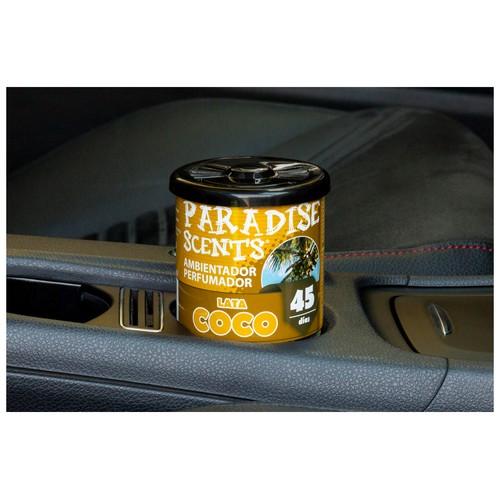 Ambientador coche en gel con aroma coco, PARADISE SCENTS
