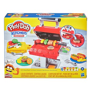 Juego de plastilina Superbarbacoa con 6 botes de colores PLAY-DOH.