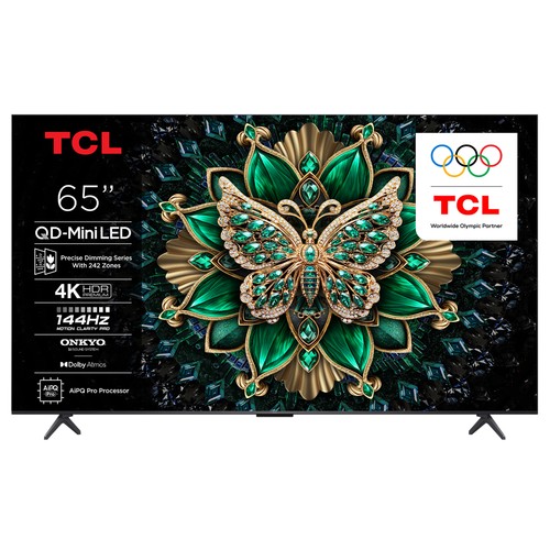 Televisión 165,1 cm (65") QLED-Mini LED  TCL 65C6K, 4K, GOOGLE TV, WiFi, Bluetooth, HDR10, 144Hz.