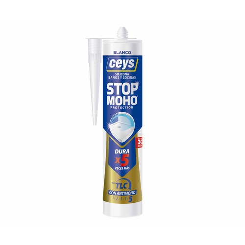 Silicona antimoho blanco, CEYS Stop Moho, 280ml.