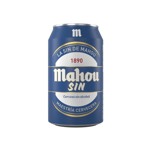 MAHOU Cerveza sin alcohol lata 33 cl.