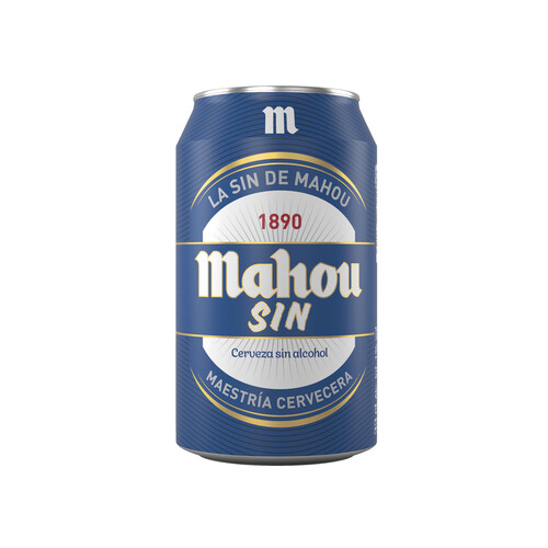 Cerveza sin alcohol lata MAHOU 33 cl.