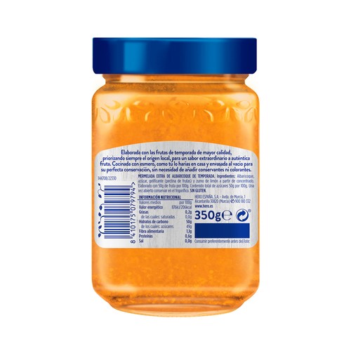 HERO Mermelada de albaricoque de temporada 350 g.
