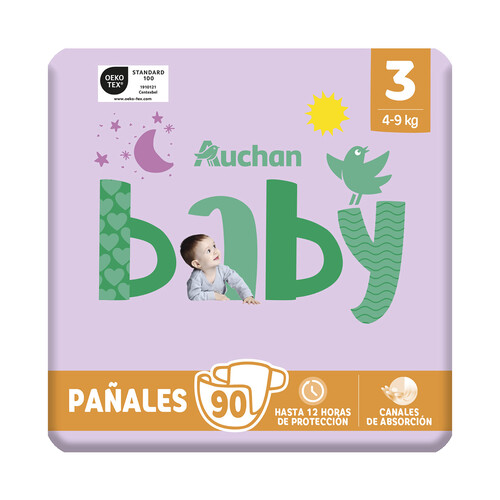 PRODUCTO ALCAMPO Baby Pañales talla 3 (4-9 kg) 90 uds.