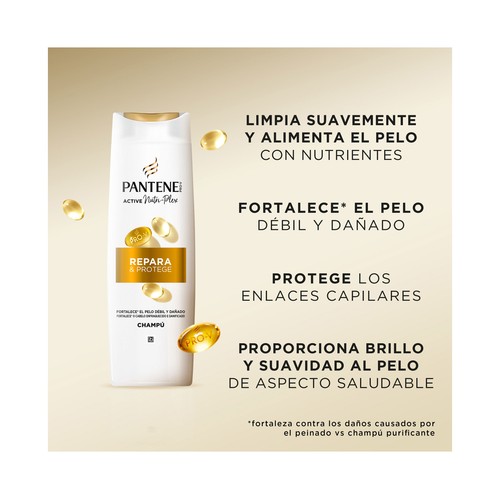 PANTENE Pro-v Repara & protege Champú para cabellos secos y dañados 90 ml.