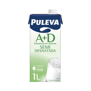 precios Puleva Leche Semidesnatada De Vaca, Enriquecida Con Vitaminas A Y D Y De Origen 100% Español 1 L. en Alcampo