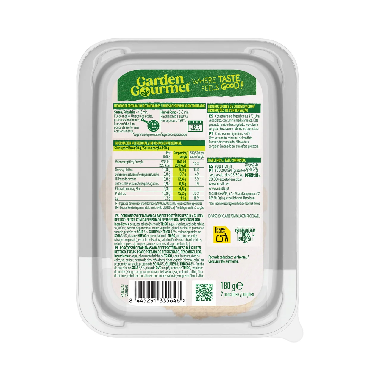 Empanados a base de soja y proteínas vegetales 2 x 90 g.