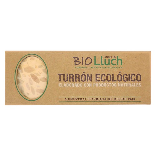 VICENS bio lluch Turrón duro ecológico elaborado con productos naturales. 200 g.