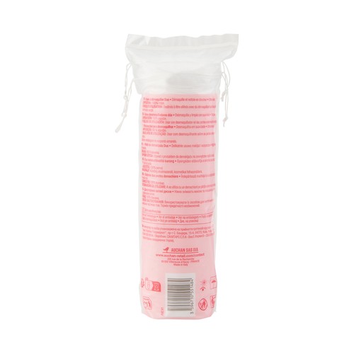 PRODUCTO ALCAMPO Comfort Discos desmaquilladores duo (desmaquillan y limpian con suavidad), ultrasuaves y de algodón 100% 70 uds.