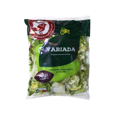 AUCHAN Ensalada Variada Maxi Bolsa de 300 g. Producto Alcampo